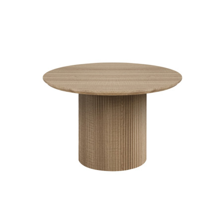 SOLENZO, table à manger ronde 120 cm - décor bois - 3 finitions
