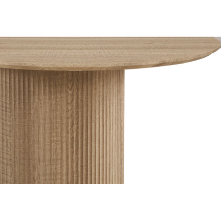 SOLENZO, table à manger ronde 120 cm - décor bois - 3 finitions