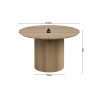 SOLENZO, table à manger ronde 120 cm - décor bois - 3 finitions