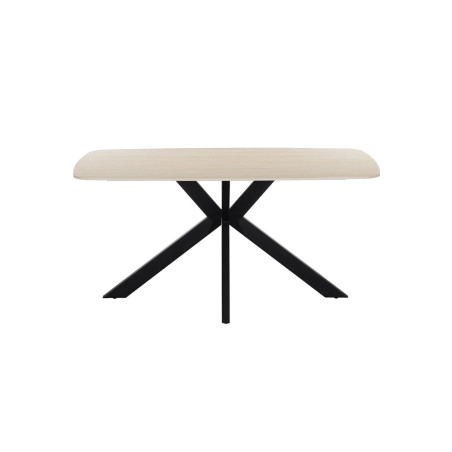 ALBATRE, table à manger ovale - plateau pierre frittée - pieds en métal noir - 3 tailles - 6 finitions