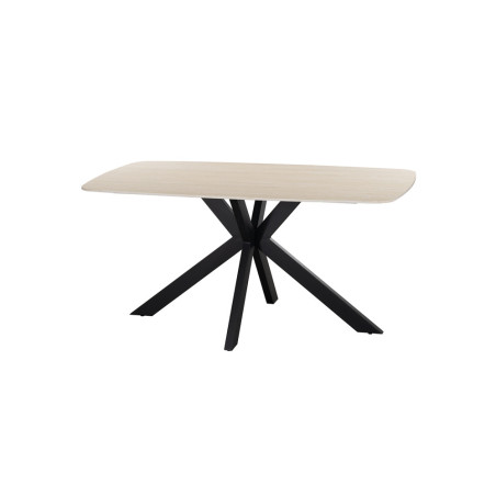 ALBATRE, table à manger ovale - plateau pierre frittée - pieds en métal noir - 3 tailles - 6 finitions
