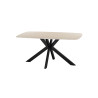 ALBATRE, table à manger ovale - plateau pierre frittée - pieds en métal noir - 3 tailles - 6 finitions