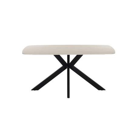 ALBATRE, table à manger ovale - plateau pierre frittée - pieds en métal noir - 3 tailles - 6 finitions