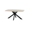 ALBATRE, table à manger ovale - plateau pierre frittée - pieds en métal noir - 3 tailles - 6 finitions