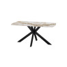 ALBATRE, table à manger ovale - plateau pierre frittée - pieds en métal noir - 3 tailles - 6 finitions