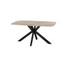 ALBATRE, table à manger ovale - plateau pierre frittée - pieds en métal noir - 3 tailles - 6 finitions