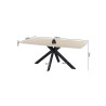 ALBATRE, table à manger ovale - plateau pierre frittée - pieds en métal noir - 3 tailles - 6 finitions