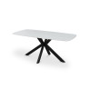 ALBATRE, table à manger ovale - plateau pierre frittée - pieds en métal noir - 3 tailles - 6 finitions