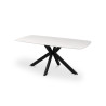 ALBATRE, table à manger ovale - plateau pierre frittée - pieds en métal noir - 3 tailles - 6 finitions