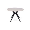 ALBATRE, table à manger ronde - plateau pierre frittée - pieds en métal noir - 2 tailles - 6 finitions