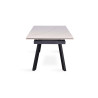 HORIZON, table extensible 160 à 240 cm - plateau pierre frittée - avec allonges - pieds en métal noir - 3 finitions