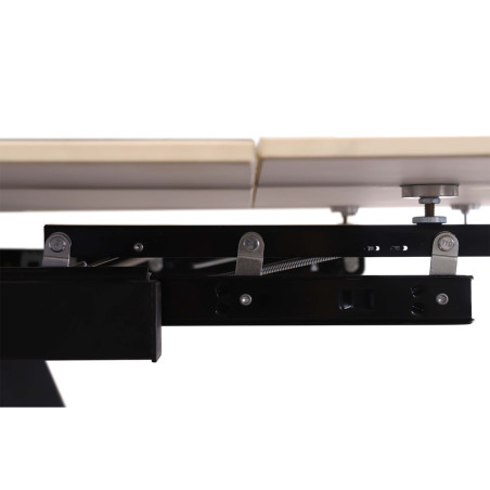 HORIZON, table extensible 160 à 240 cm - plateau pierre frittée - avec allonges - pieds en métal noir - 3 finitions