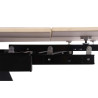 HORIZON, table extensible 160 à 240 cm - plateau pierre frittée - avec allonges - pieds en métal noir - 3 finitions