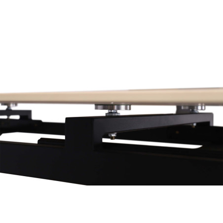 HORIZON, table extensible 160 à 240 cm - plateau pierre frittée - avec allonges - pieds en métal noir - 3 finitions