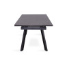 HORIZON, table extensible 160 à 240 cm - plateau pierre frittée - avec allonges - pieds en métal noir - 3 finitions