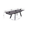 HORIZON, table extensible 160 à 240 cm - plateau pierre frittée - avec allonges - pieds en métal noir - 3 finitions