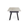 HORIZON, table extensible 160 à 240 cm - plateau pierre frittée - avec allonges - pieds en métal noir - 3 finitions