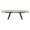 HORIZON, table extensible 160 à 240 cm - plateau pierre frittée - avec allonges - pieds en métal noir - 3 finitions