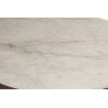 VALDORA, table à manger ovale 180 cm - plateau pierre frittée - pieds en métal noir - 2 finitions