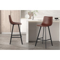 OCRE, tabouret de bar hauteur 108 cm - simili cuir - pieds en métal noir - 4 coloris