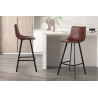 OCRE, tabouret de bar hauteur 108 cm - simili cuir - pieds en métal noir - 4 coloris