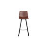 OCRE, tabouret de bar hauteur 108 cm - simili cuir - pieds en métal noir - 4 coloris