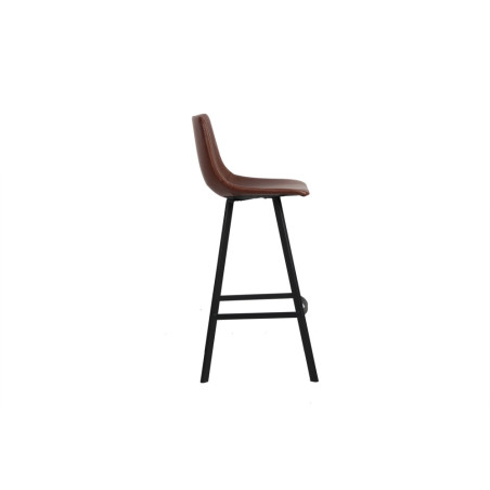 OCRE, tabouret de bar hauteur 108 cm - simili cuir - pieds en métal noir - 4 coloris