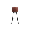 OCRE, tabouret de bar hauteur 108 cm - simili cuir - pieds en métal noir - 4 coloris