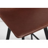OCRE, tabouret de bar hauteur 108 cm - simili cuir - pieds en métal noir - 4 coloris