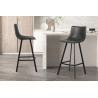 OCRE, tabouret de bar hauteur 108 cm - simili cuir - pieds en métal noir - 4 coloris