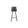 OCRE, tabouret de bar hauteur 108 cm - simili cuir - pieds en métal noir - 4 coloris