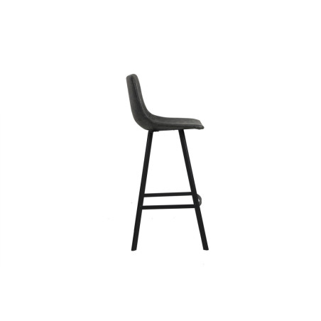 OCRE, tabouret de bar hauteur 108 cm - simili cuir - pieds en métal noir - 4 coloris