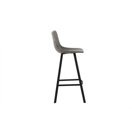 OCRE, tabouret de bar hauteur 108 cm - simili cuir - pieds en métal noir - 4 coloris