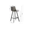 OCRE, tabouret de bar hauteur 108 cm - simili cuir - pieds en métal noir - 4 coloris