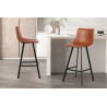OCRE, tabouret de bar hauteur 108 cm - simili cuir - pieds en métal noir - 4 coloris