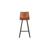 OCRE, tabouret de bar hauteur 108 cm - simili cuir - pieds en métal noir - 4 coloris