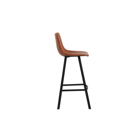 OCRE, tabouret de bar hauteur 108 cm - simili cuir - pieds en métal noir - 4 coloris