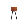 OCRE, tabouret de bar hauteur 108 cm - simili cuir - pieds en métal noir - 4 coloris