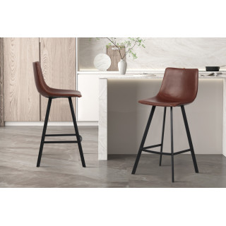 OCRE, chaise de comptoir hauteur 98 cm - simili cuir - 4 coloris
