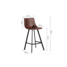 OCRE, chaise de comptoir hauteur 98 cm - simili cuir - 4 coloris