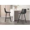 OCRE, chaise de comptoir hauteur 98 cm - simili cuir - 4 coloris