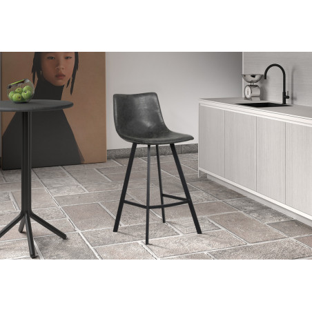 OCRE, chaise de comptoir hauteur 98 cm - simili cuir - 4 coloris