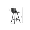 OCRE, chaise de comptoir hauteur 98 cm - simili cuir - 4 coloris