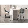 OCRE, chaise de comptoir hauteur 98 cm - simili cuir - 4 coloris