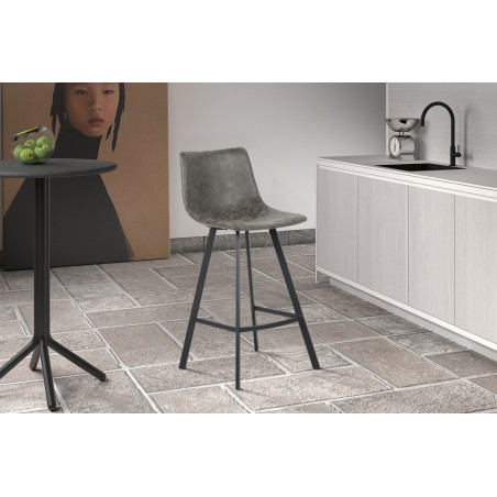 OCRE, chaise de comptoir hauteur 98 cm - simili cuir - 4 coloris