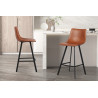 OCRE, chaise de comptoir hauteur 98 cm - simili cuir - 4 coloris