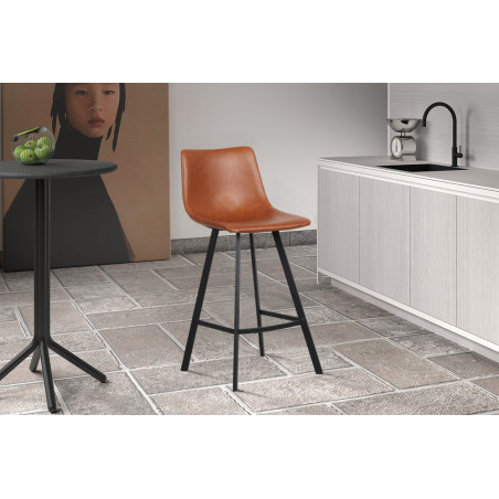 OCRE, chaise de comptoir hauteur 98 cm - simili cuir - 4 coloris