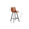 OCRE, chaise de comptoir hauteur 98 cm - simili cuir - 4 coloris
