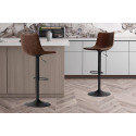 TRIANON, tabouret de bar hauteur 88-109 cm - simili cuir - hauteur réglable - 4 coloris