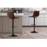TRIANON, tabouret de bar hauteur 88-109 cm - simili cuir - hauteur réglable - 4 coloris
